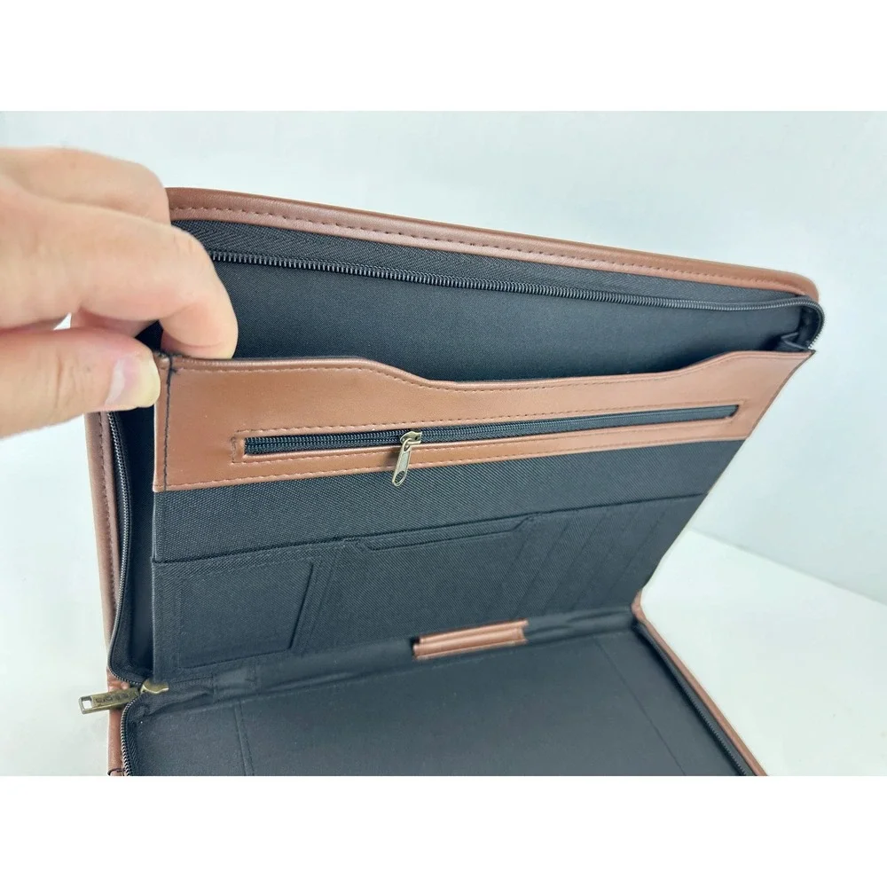 Leeds Northwestern Mutual Black Canvas Zip Around Portfolio Padfolio Organizer